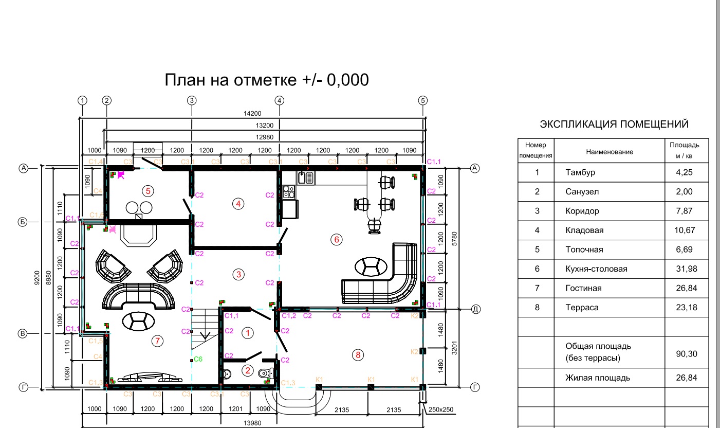 планировка 1 этаж